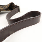 FENDI Zucca Canvas Leather Shoulder Bag Brown Black 26569