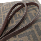 FENDI Zucca Logo Print PVC Leather Tote Bag Brown 8BH198