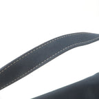 FENDI Mamma Baguette Canvas Leather Shoulder Bag Navy 26325