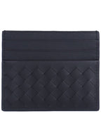 Bottega Veneta Men's Intrecciato Card Wallet Black