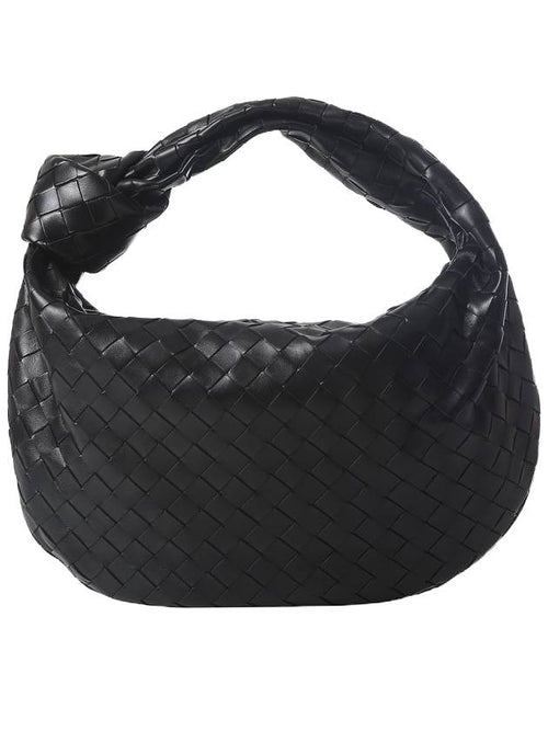 Bottega Veneta Teen Jodie Intrecciato Leather Tote Bag Black