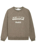 CELINE WoMen's Paris 70's Cotton Cashmere Sweatshirt Light Brown