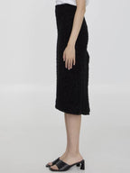 Balenciaga Tweed Midi Skirt