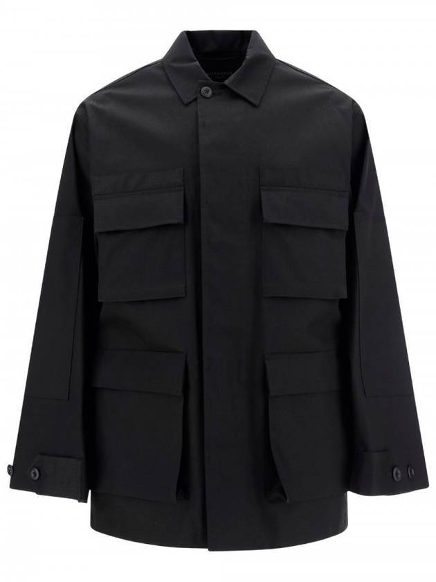 Balenciaga Men's Cotton Drill Cargo Jacket Black