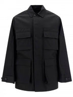 Balenciaga Men's Cotton Drill Cargo Jacket Black