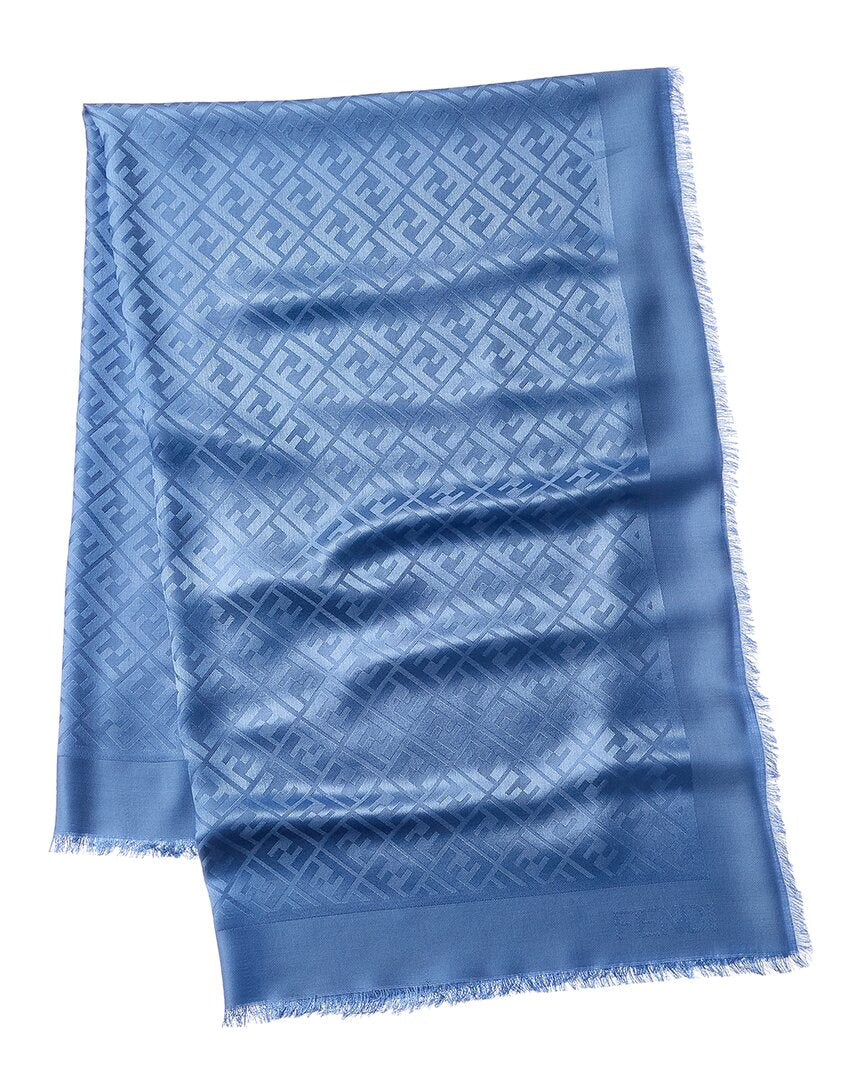 FENDI FF Motif Wool & Silk-Blend Scarf