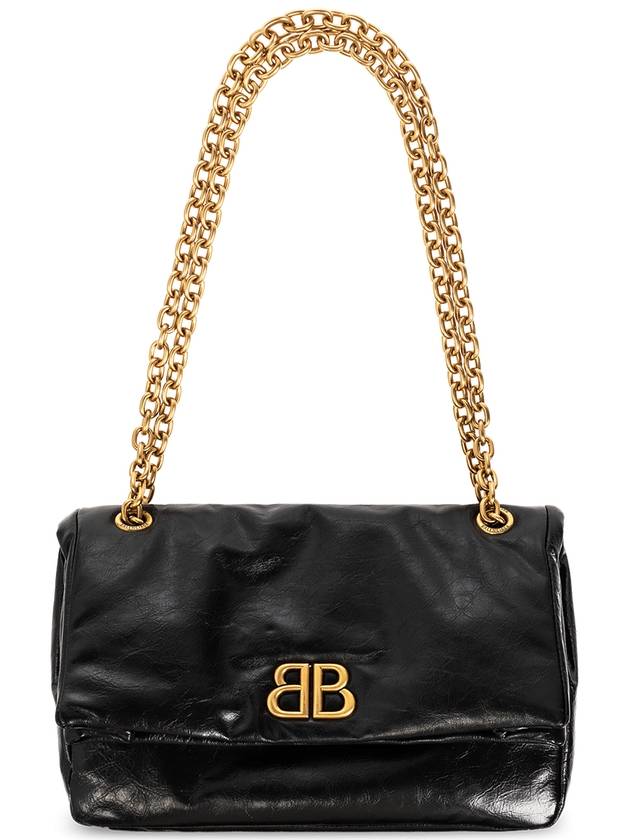 Balenciaga Monaco Small Chain Shoulder Bag Black