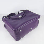 Hermes Lindy 34cm handbag 6208 purple Silver