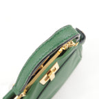 FENDI Micro Peekaboo Leather 2Way Bag Hand Bag Green 8M0355