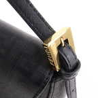 FENDI Zucchino Mamma Baguette PVC Leather Hand Bag Black 8BR180