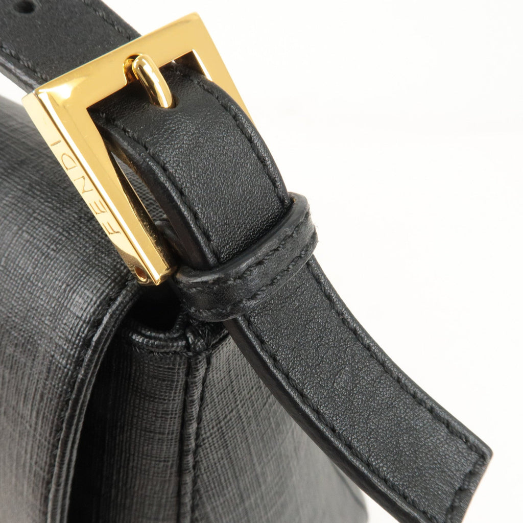 FENDI Zucchino Mamma Baguette Canvas Leather Shoulder Bag 8BR001