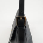 FENDI Zucchino Mamma Baguette PVC Leather Bag Black 8BR001