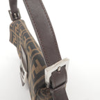 FENDI Zucca Mamma Baguette Canvas Leather Shoulder Bag 26424
