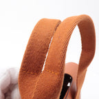 HERMES Toile Chevrons Leather Valparaiso PM Bag I Stamp Orange