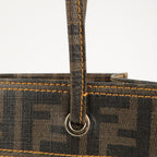 FENDI Zucca Zucchino PVC Leather Shoulder Bag Beige Brown 8BH189