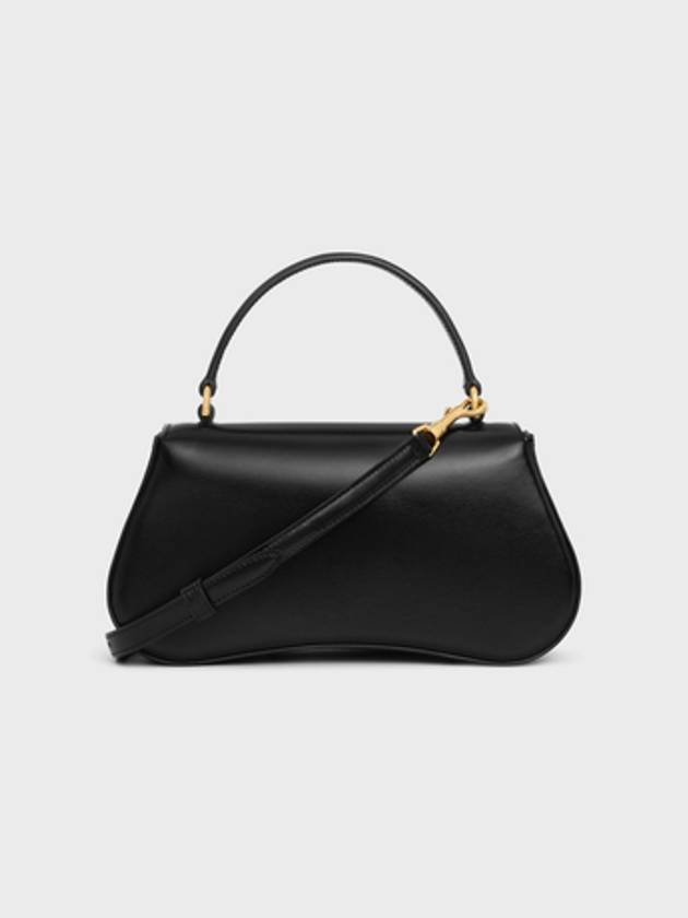 CELINE Teen Lola Triomphe Shiny Calfskin Tote Bag Black