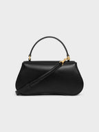 CELINE Teen Lola Triomphe Shiny Calfskin Tote Bag Black