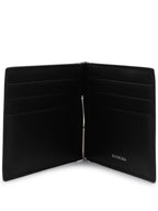 Balenciaga Logo Money Clip Half Wallet Black