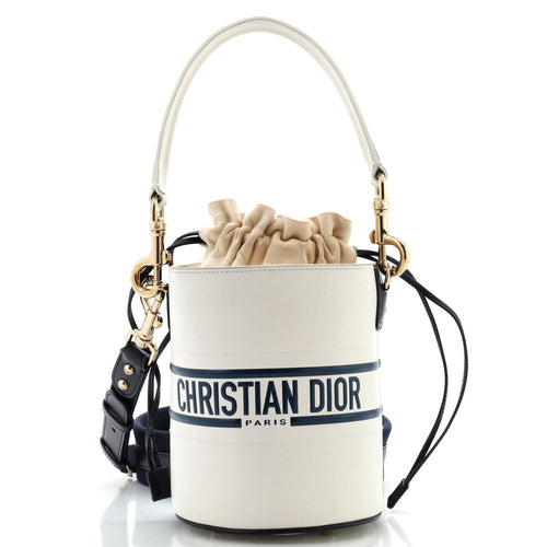 Dior Vibe Drawstring Bucket Bag Leather Small