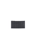 Bottega Veneta Intrecciato Zipper Card Wallet Black