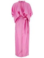 Fendi 24 ss silk dress WITH drawstring at waist FRONTAL slit FDC956AXAZF0QD1 B0650987400