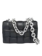 Bottega Veneta 631421 Padded cassette silver chain shoulder bag