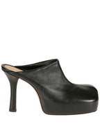 Bottega Veneta Platform Mule Sandals Heel Black