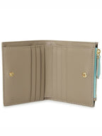 Fendi Slim Baguette Leather Half Wallet Light Blue