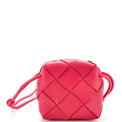 Bottega Veneta Cassette Camera Crossbody Bag Maxi Intrecciato Leather Mini