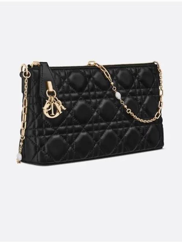Miss Cannage Lambskin Small Shoulder Bag Black Dior