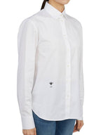 CD Embroidered Cotton Shirt White Dior
