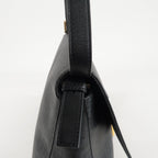 FENDI Zucchino Mamma Baguette PVC Leather Bag Black 8BR001