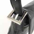 FENDI Mamma Baguette Leather Hand Bag Shoulder Bag Black Green