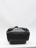 Balenciaga Explorer Logo Print Leather Backpack Black