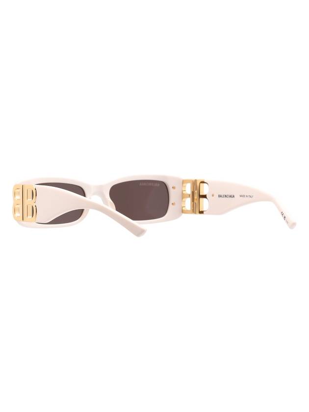 Balenciaga Eyewear Dynasty Rectangular Frame Sunglasses White Gold Grey