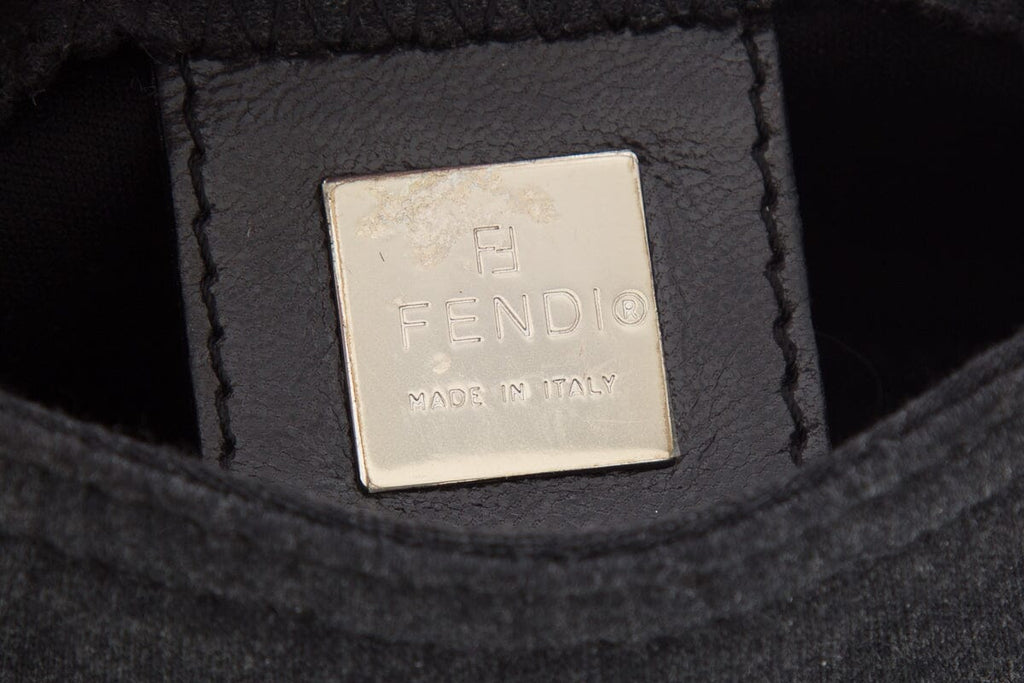 Fendi Grey Vintage Cotton Jersey Micro Handbag