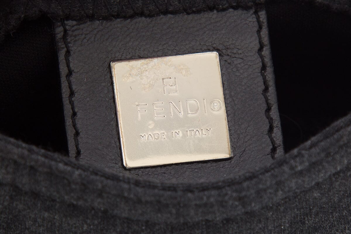 Fendi Grey Vintage Cotton Jersey Micro Handbag