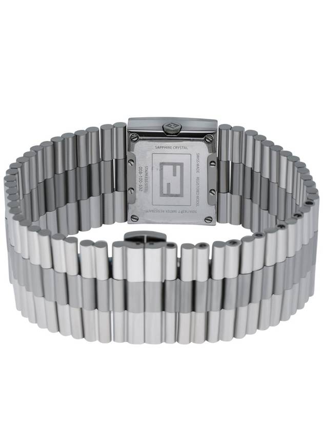 Fendi Mania FF Logo Watch Silver