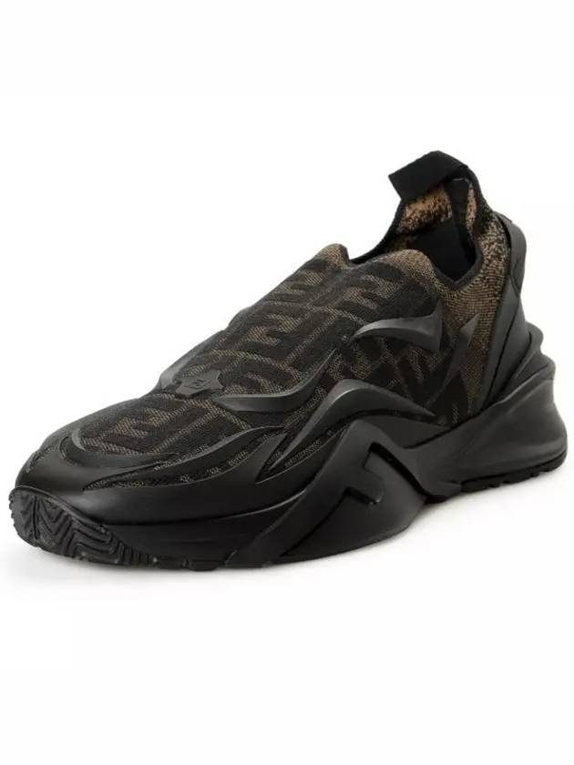 Fendi Flow Low Top Sneakers Black Brown
