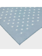 CELINE Triomphe Square Silk Twill Scarf Grey Blue