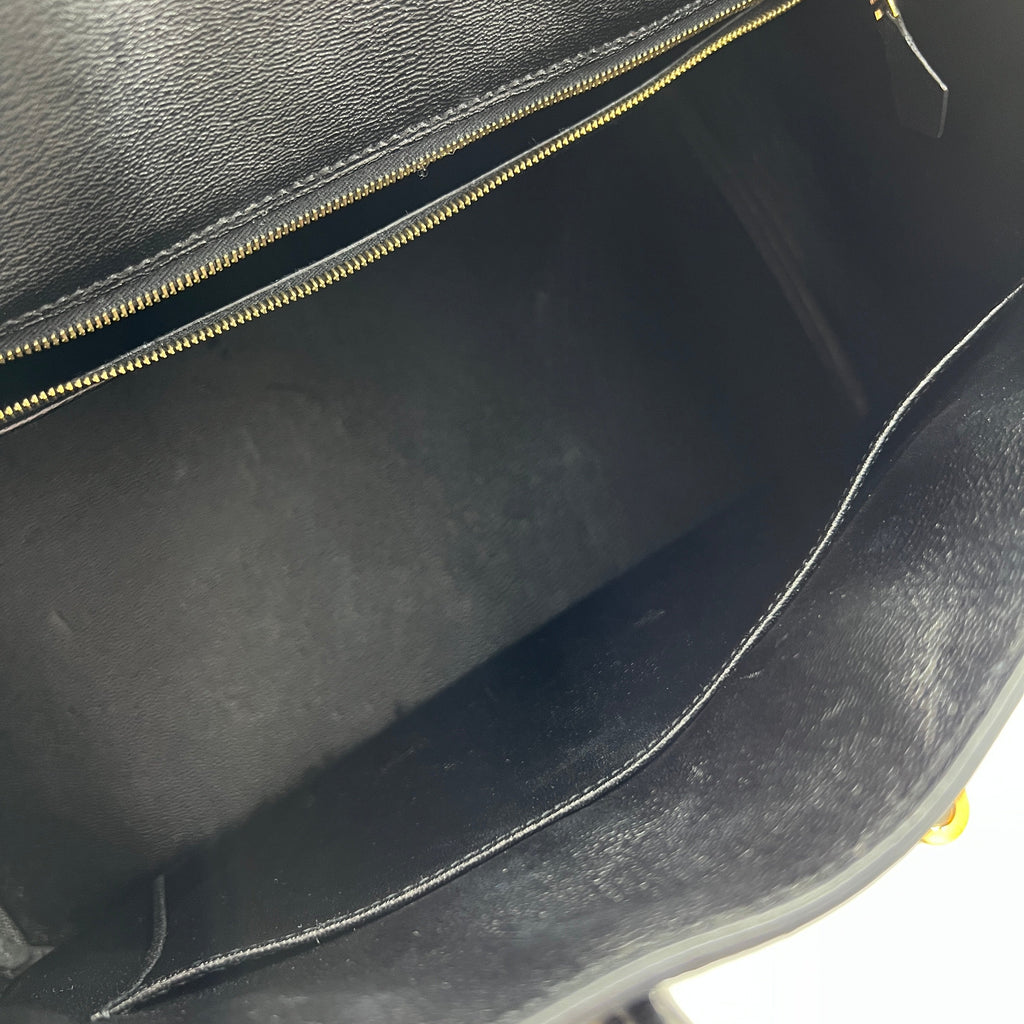 Hermes Birkin35 Bag Black  Crocodile Gold Hardware