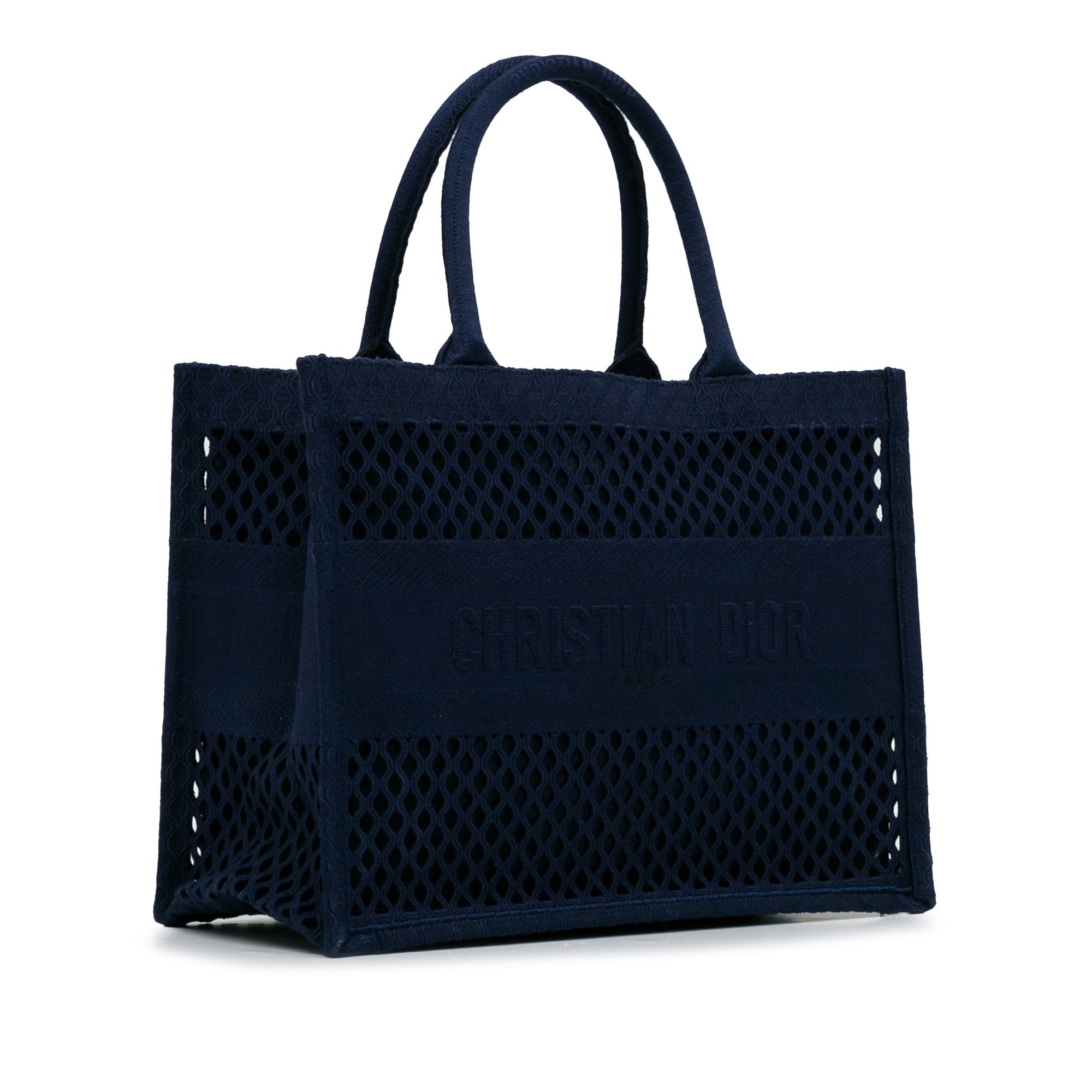 Dior Book Tote Medium Blue Mesh