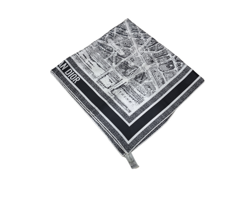 Christian Dior Bicolor Square Scarf