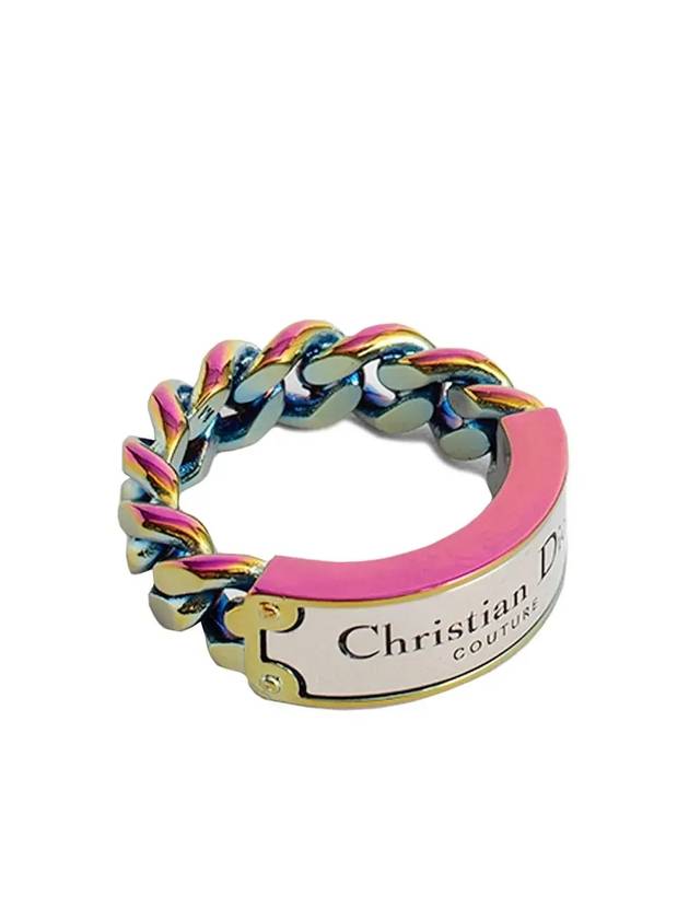 Couture Chain Link Ring Iridescent Finish Dior