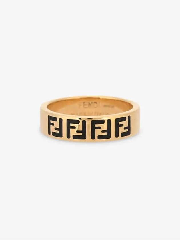Fendi FF Logo Band Ring Gold
