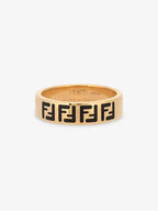Fendi FF Logo Band Ring Gold