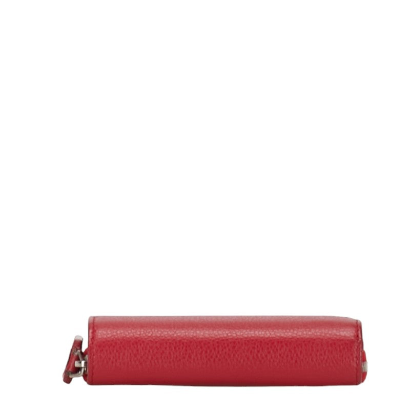 Saint Laurent YSL Logo Two Fold Wallet Compact Wallet GUE414661 Red Leather  Saint Laurent