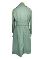 CELINE Mint green wool blend belted coat 66