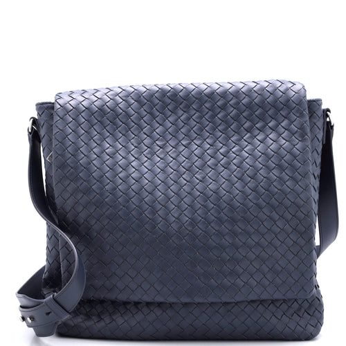 Bottega Veneta Square Flap Messenger Bag Intrecciato Nappa Medium