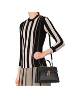 Bottega Veneta Calf Piazza Small Tote Bag Black
